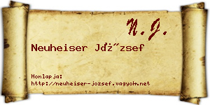 Neuheiser József névjegykártya